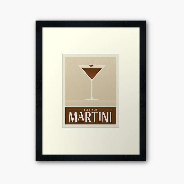 Item preview, Espresso Martini with Coffee Bean Cocktail Vintage Poster design with elegant glass and garnish designed and sold by Jdawnink.