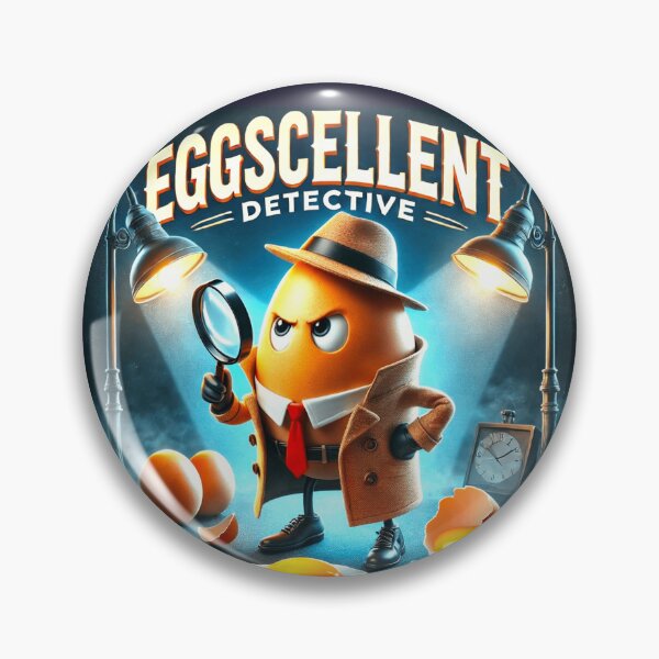 Item preview, Eggscellent Detective – Funny Egg Pun Cartoon Design designed and sold by B-DIFF-e-RENT.