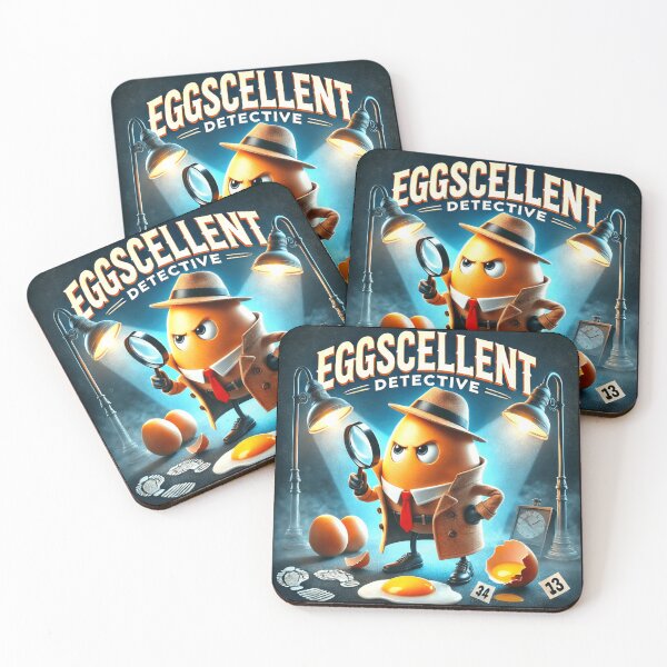 Item preview, Eggscellent Detective – Funny Egg Pun Cartoon Design designed and sold by B-DIFF-e-RENT.