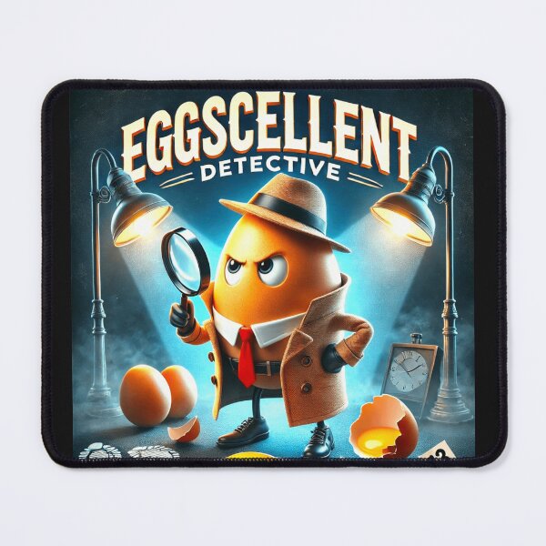Item preview, Eggscellent Detective – Funny Egg Pun Cartoon Design designed and sold by B-DIFF-e-RENT.