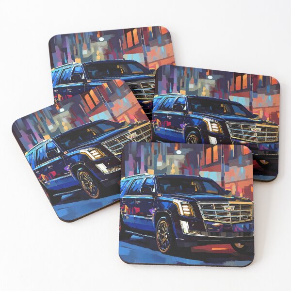 Item preview, "Midnight Blue Cadillac Escalade – Digital Pop Art Print" VIII designed and sold by AutoPopStudio.