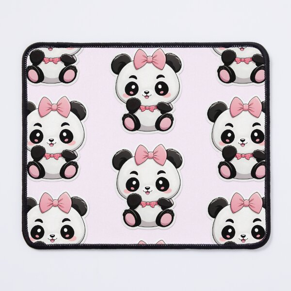 Item preview,  Kawaii Baby Panda with a Bow Sticker On designed and sold by DesigntshirtWB.