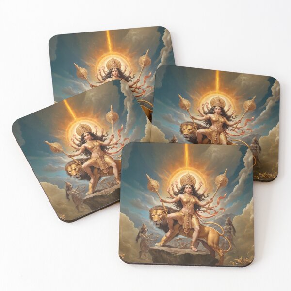Item preview, Hindu Goddess Durga Warrior Mythological Art designed and sold by PrometheusStyle.