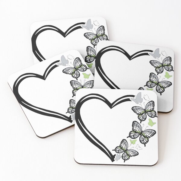 Item preview, Agender Pride Flying Butterfly Heart  designed and sold by QueenS-Gallery.