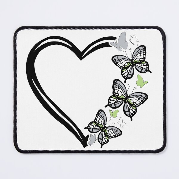 Item preview, Agender Pride Flying Butterfly Heart  designed and sold by QueenS-Gallery.