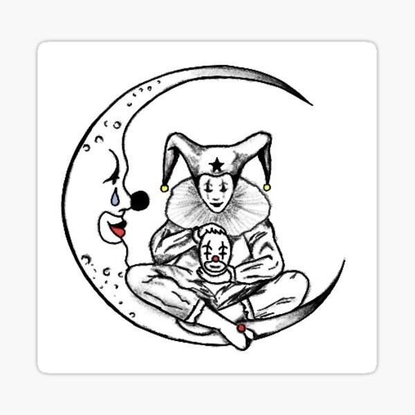 Item preview, clown on the moon designed and sold by silverlanza.