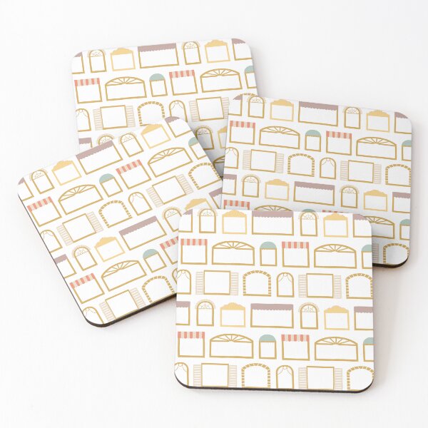 Item preview, Colorful window styles from welcoming homes on white background designed and sold by aysegulkacar.