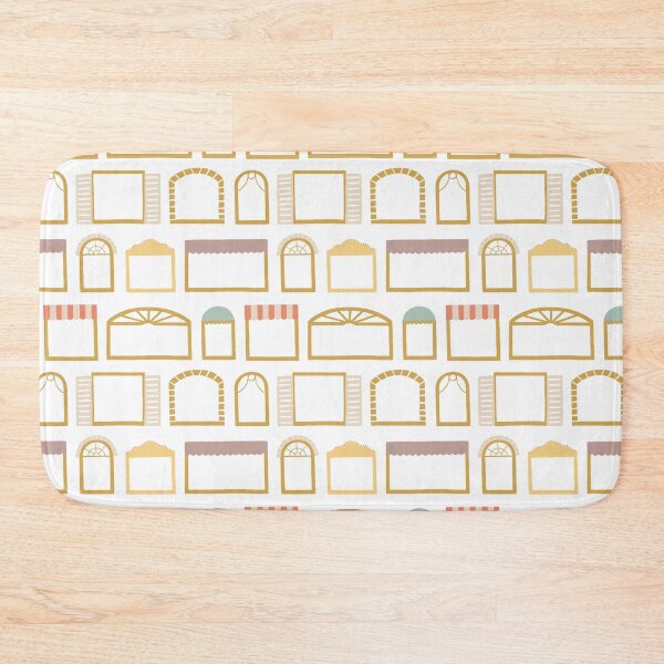 Item preview, Colorful window styles from welcoming homes on white background designed and sold by aysegulkacar.