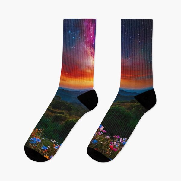 Item preview, Valley of the Stars: Flower dream in the evening light designed and sold by PixelParadies.