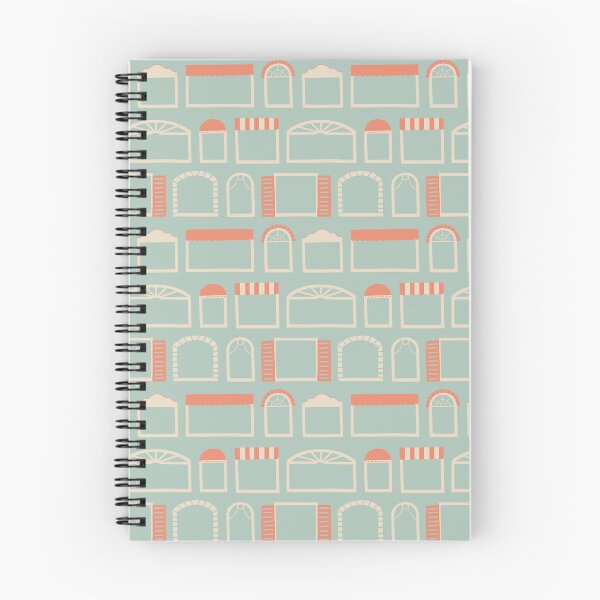 Item preview, Lively window styles from welcoming homes on teal background designed and sold by aysegulkacar.