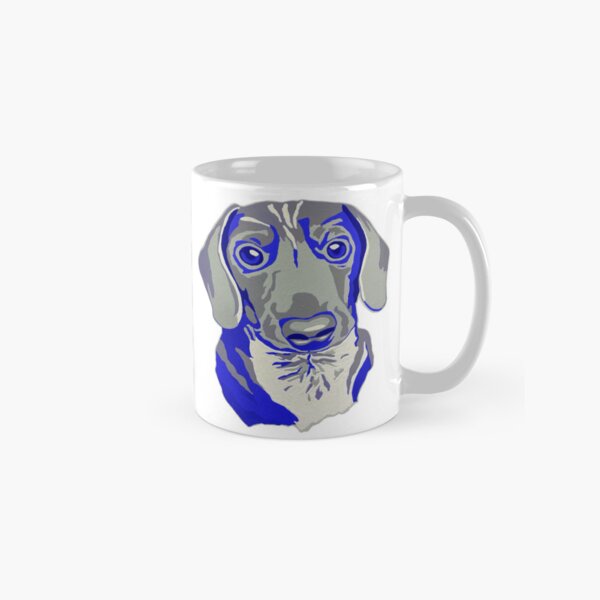 Item preview, Blue Doxie: The painted sausage dog designed and sold by EnzoArtLab.