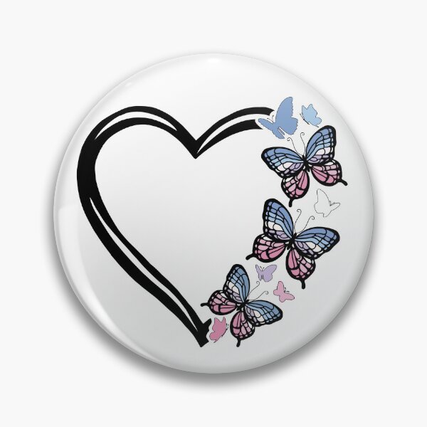 Item preview, Bigender Pride Flying Butterfly Heart  designed and sold by QueenS-Gallery.