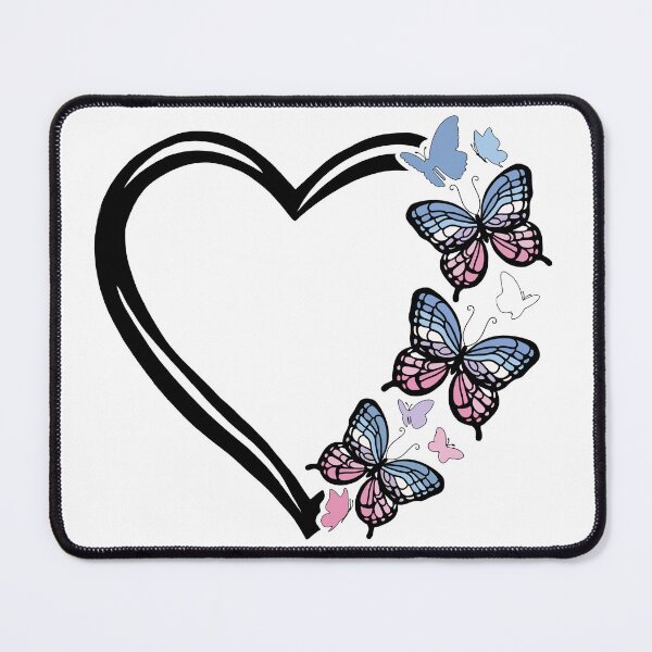 Item preview, Bigender Pride Flying Butterfly Heart  designed and sold by QueenS-Gallery.