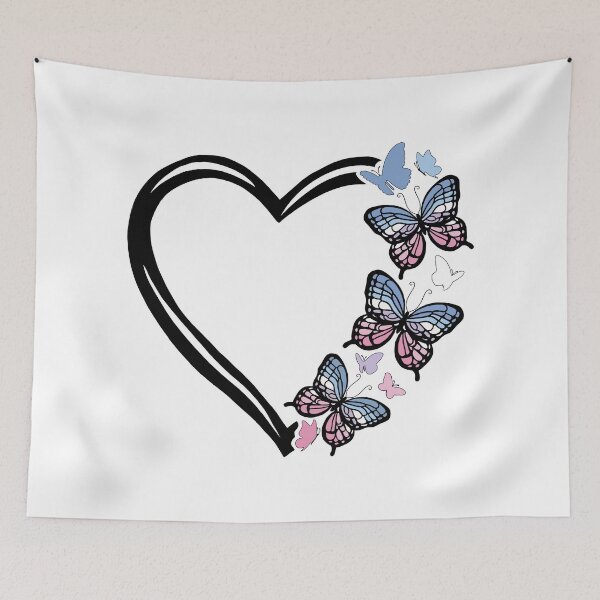 Item preview, Bigender Pride Flying Butterfly Heart  designed and sold by QueenS-Gallery.