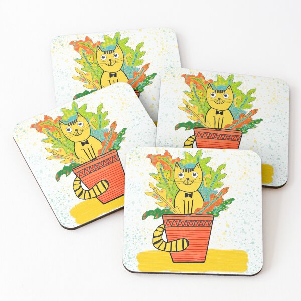 Item preview, Fluffy Decorator: Cat in a Flower Pot designed and sold by JeLoTall.