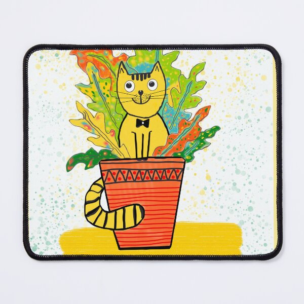 Item preview, Fluffy Decorator: Cat in a Flower Pot designed and sold by JeLoTall.