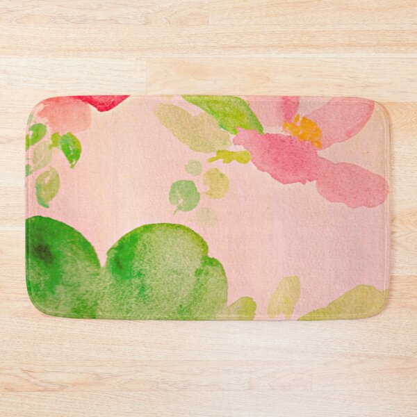 Item preview, Watercolor pastel flower pattern - pink & red flowers with foliage designed and sold by Harena Grace .