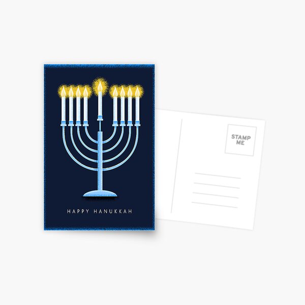 Item preview, Happy Hanukkah greeting design with Menorah designed and sold by Jdawnink.