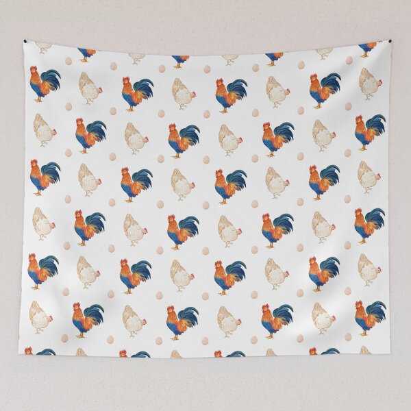 Item preview, Hens and roosters designed and sold by AnaGuziiArt.