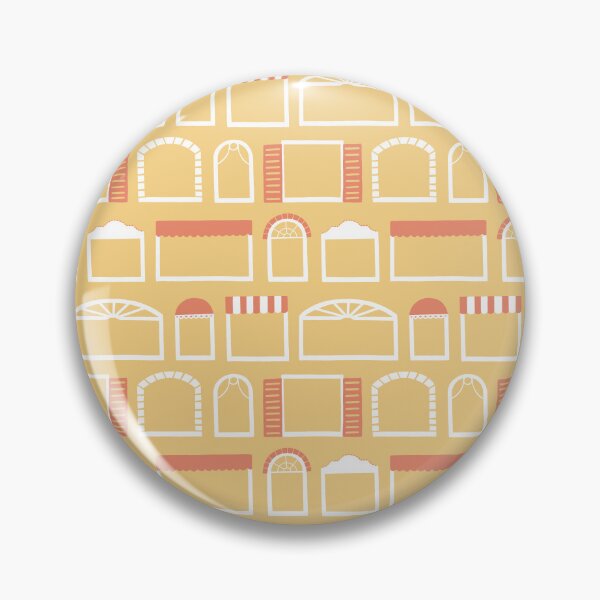 Item preview, Lively window styles from welcoming homes on yellow background designed and sold by aysegulkacar.