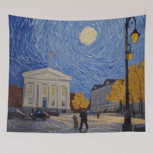 Item preview, Courthouse | Post-impressionist painting style designed and sold by ComicsFactory.