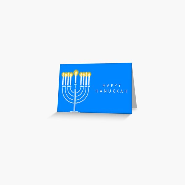 Item preview, Happy Hanukkah greeting design with Menorah designed and sold by Jdawnink.