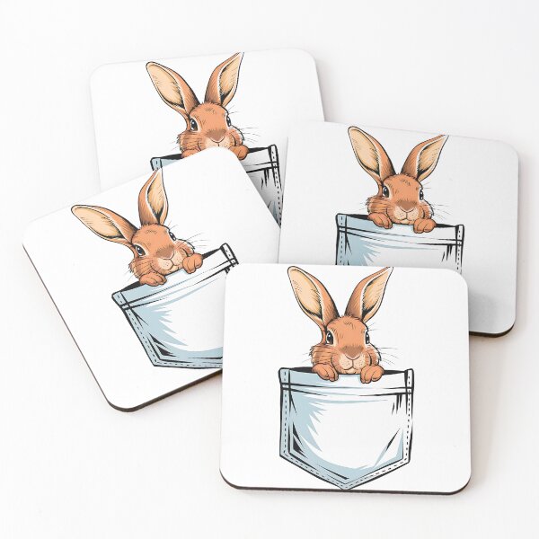 Item preview, rabbits gift Easter bunny Rabbit in the pocket designed and sold by SlocifieShop.