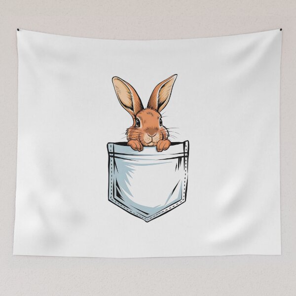 Item preview, rabbits gift Easter bunny Rabbit in the pocket designed and sold by SlocifieShop.