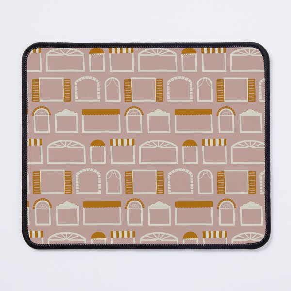 Item preview, Lively window styles from welcoming homes on rosy brown background designed and sold by aysegulkacar.