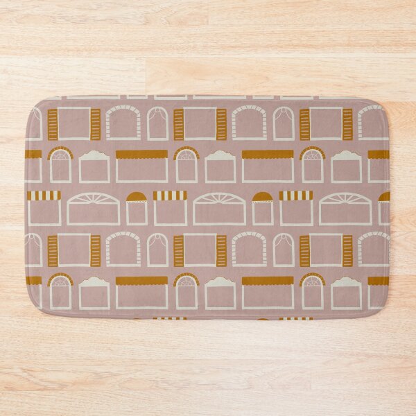 Item preview, Lively window styles from welcoming homes on rosy brown background designed and sold by aysegulkacar.