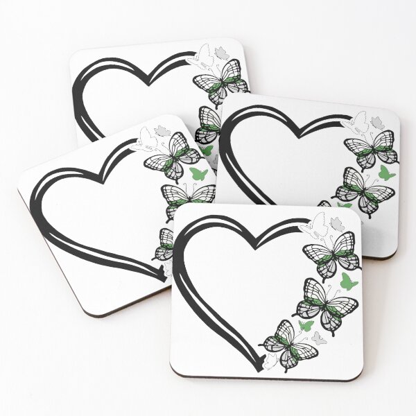 Item preview, Demiromantic Pride Flying Butterfly Heart  designed and sold by QueenS-Gallery.