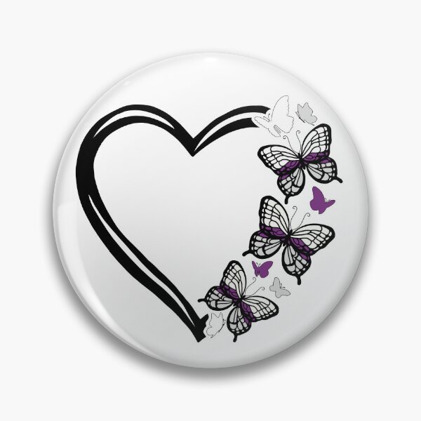 Item preview, Demisexual Pride Flying Butterfly Heart  designed and sold by QueenS-Gallery.