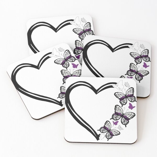 Item preview, Demisexual Pride Flying Butterfly Heart  designed and sold by QueenS-Gallery.
