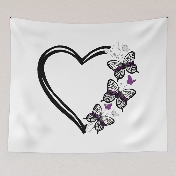 Item preview, Demisexual Pride Flying Butterfly Heart  designed and sold by QueenS-Gallery.