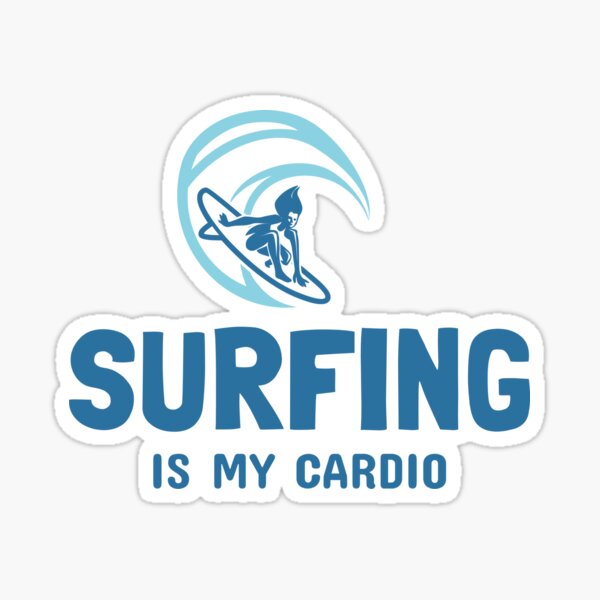 Aperçu de l'œuvre LE SURF EST MON CARDIO créée et vendue par The Best Design Shop.