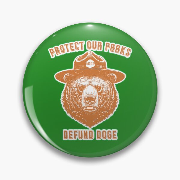Item preview, Smokey Bear Protect Our Parks Defund Doge Stickers designed and sold by EthosWear.