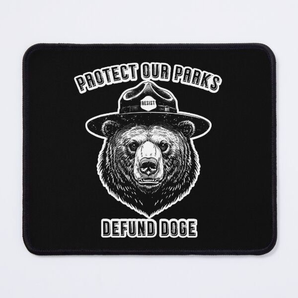 Item preview, Smokey Bear Protect Our Parks Defund Doge Stickers designed and sold by EthosWear.