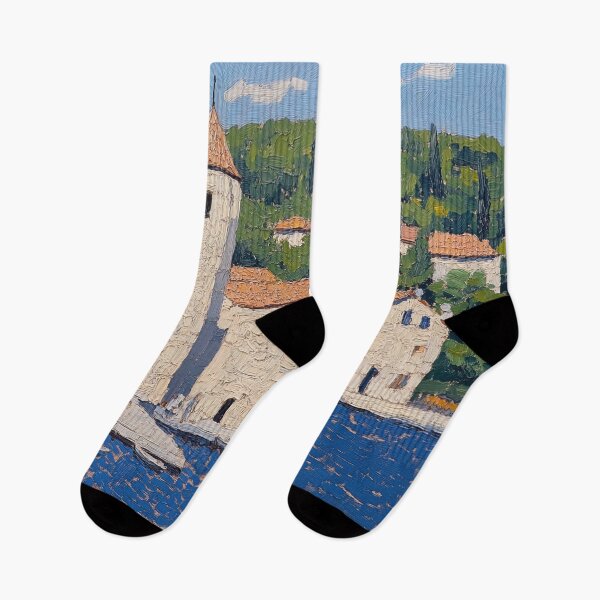 Item preview, Croatia landscape | Post-impressionist painting style designed and sold by ComicsFactory.