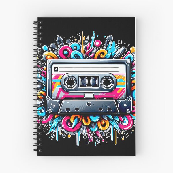 Item preview, Retro Mixtape Explosion – A Colorful Blast from the Past! designed and sold by DopeVibeStuff.