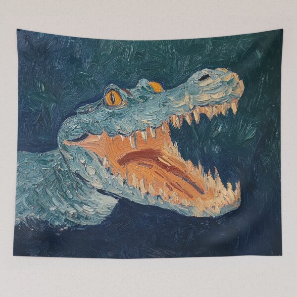 Item preview, Crocodile | Post-impressionist painting style designed and sold by ComicsFactory.