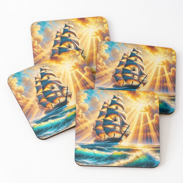 Item preview, Golden Sails – Majestic Ship on the High Seas designed and sold by M-Masterpieces.