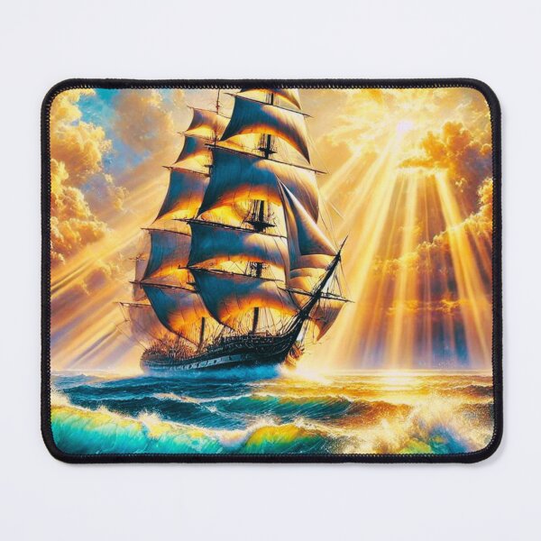 Item preview, Golden Sails – Majestic Ship on the High Seas designed and sold by M-Masterpieces.