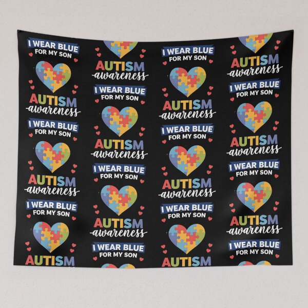 Item preview, I Wear Blue For my son Autism Awareness men women kids mom, autism awareness month designed and sold by BLZART.