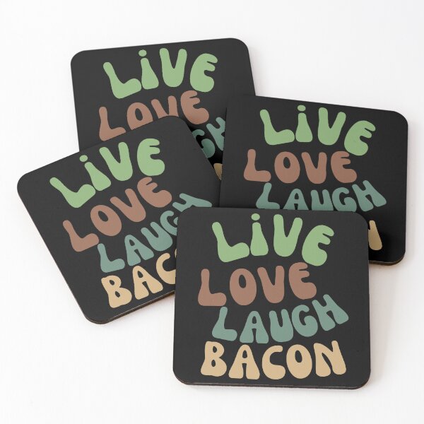 Item preview, Live Love Laugh Bacon – Funny Quirky Text Design for Bacon Lovers designed and sold by Fredster1966.
