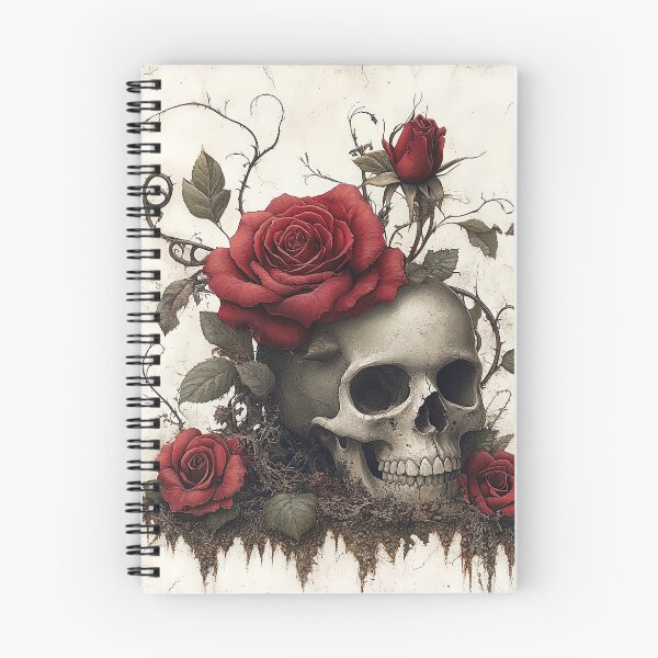 Item preview, Mortality's Bloom: The Skull Crowned in Crimson Velvet designed and sold by bloorose.