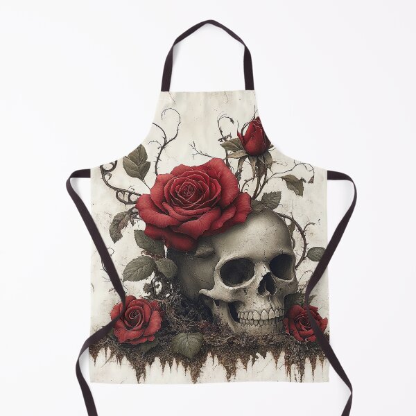 Item preview, Mortality's Bloom: The Skull Crowned in Crimson Velvet designed and sold by bloorose.