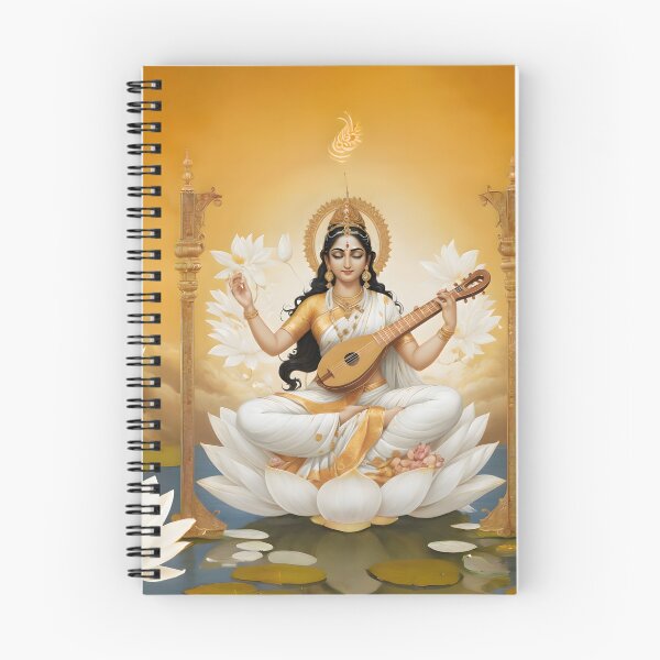Item preview, Hindu Goddess Saraswati - Wisdom, Music, and Arts Illustration designed and sold by PrometheusStyle.