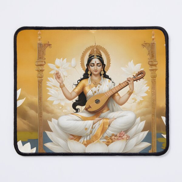 Item preview, Hindu Goddess Saraswati - Wisdom, Music, and Arts Illustration designed and sold by PrometheusStyle.
