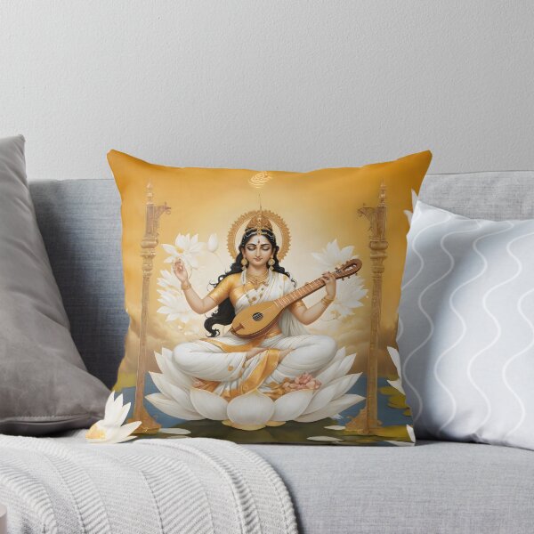 Item preview, Hindu Goddess Saraswati - Wisdom, Music, and Arts Illustration designed and sold by PrometheusStyle.