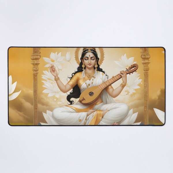 Item preview, Hindu Goddess Saraswati - Wisdom, Music, and Arts Illustration designed and sold by PrometheusStyle.